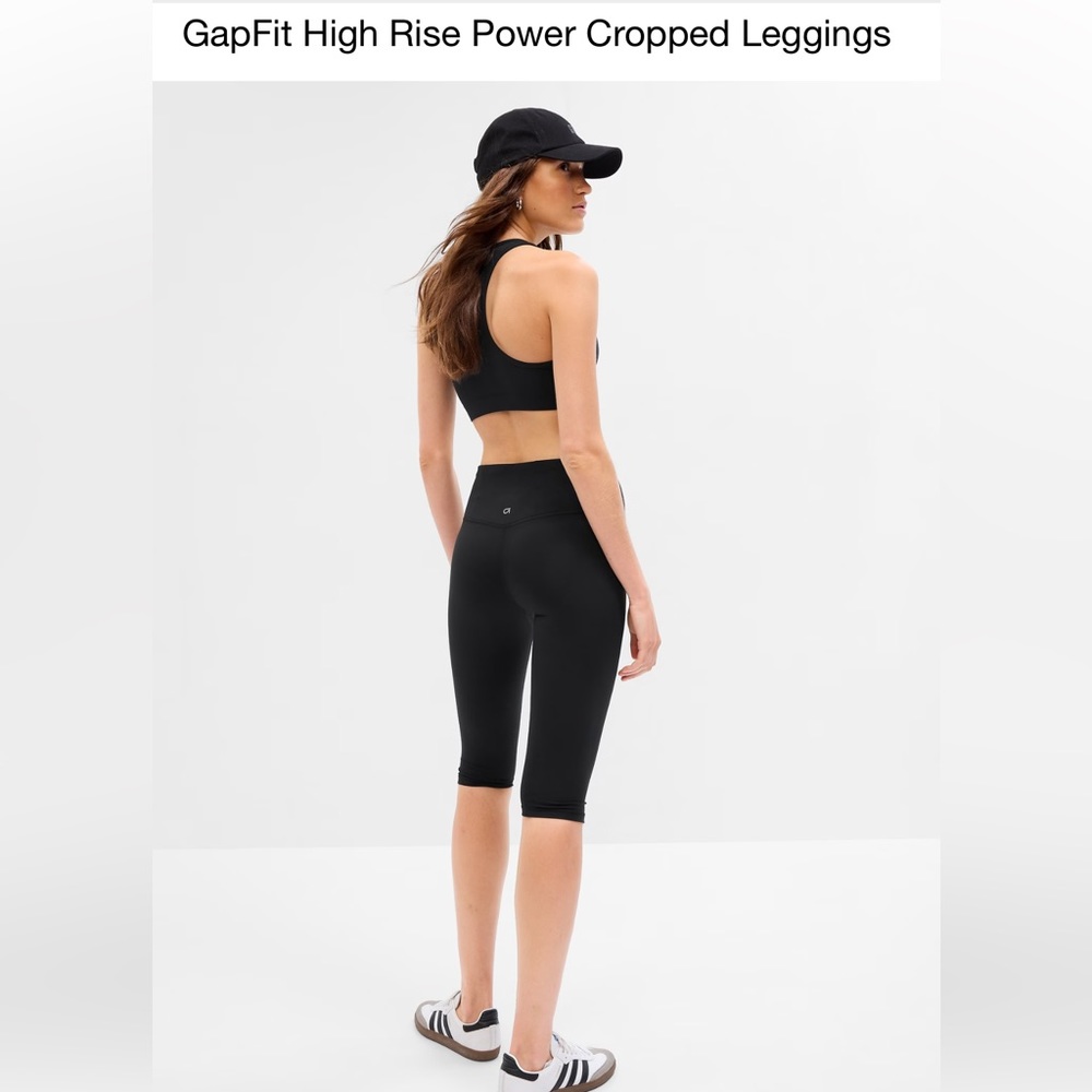GapFit High Rise Power Cropped Leggings Sz M